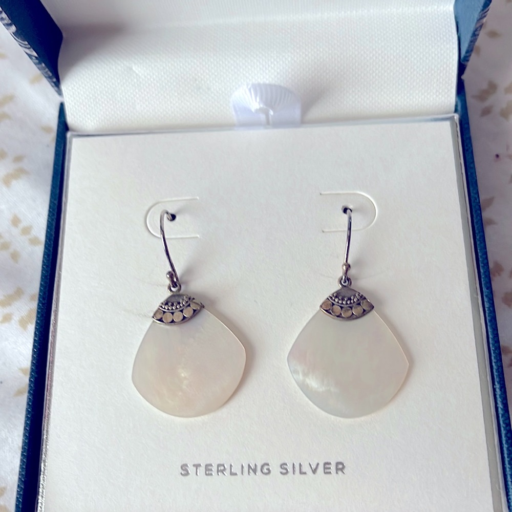 Mother of Pearl Sterling Silver drop earrings